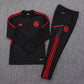 2022/2023 Bayern Munich Half-Pull Training Suit Black Football Shirt 1:1 Thai Quality