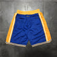 Golden State Warriors JUST DON joint retro shorts blue