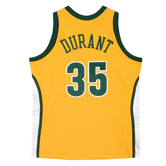 SuperSonics No. 35 yellow 07-08 season Mitchell retro jersey-Kevin Durant