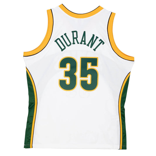 SuperSonics No. 35 white 07-08 Mitchell retro jersey-Kevin Durant