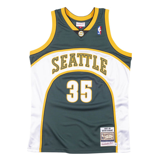 SuperSonics No. 35 dark green 07-08 season Mitchell retro jersey-Kevin Durant