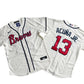 Men's Atlanta Braves 13# Ronald Acuna Jr.  White Home Replica Player Name Jersey