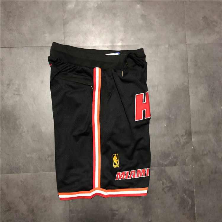 Miami Heat JUST DON co-branded retro shorts black