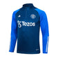 2023/2024 Manchester United Half-Pull Training Suit Royal Blue Football Shirt 1:1 Thai Quality