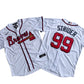 Men's Atlanta Braves 99# Spencer Strider  White Home Replica Player Name Jersey