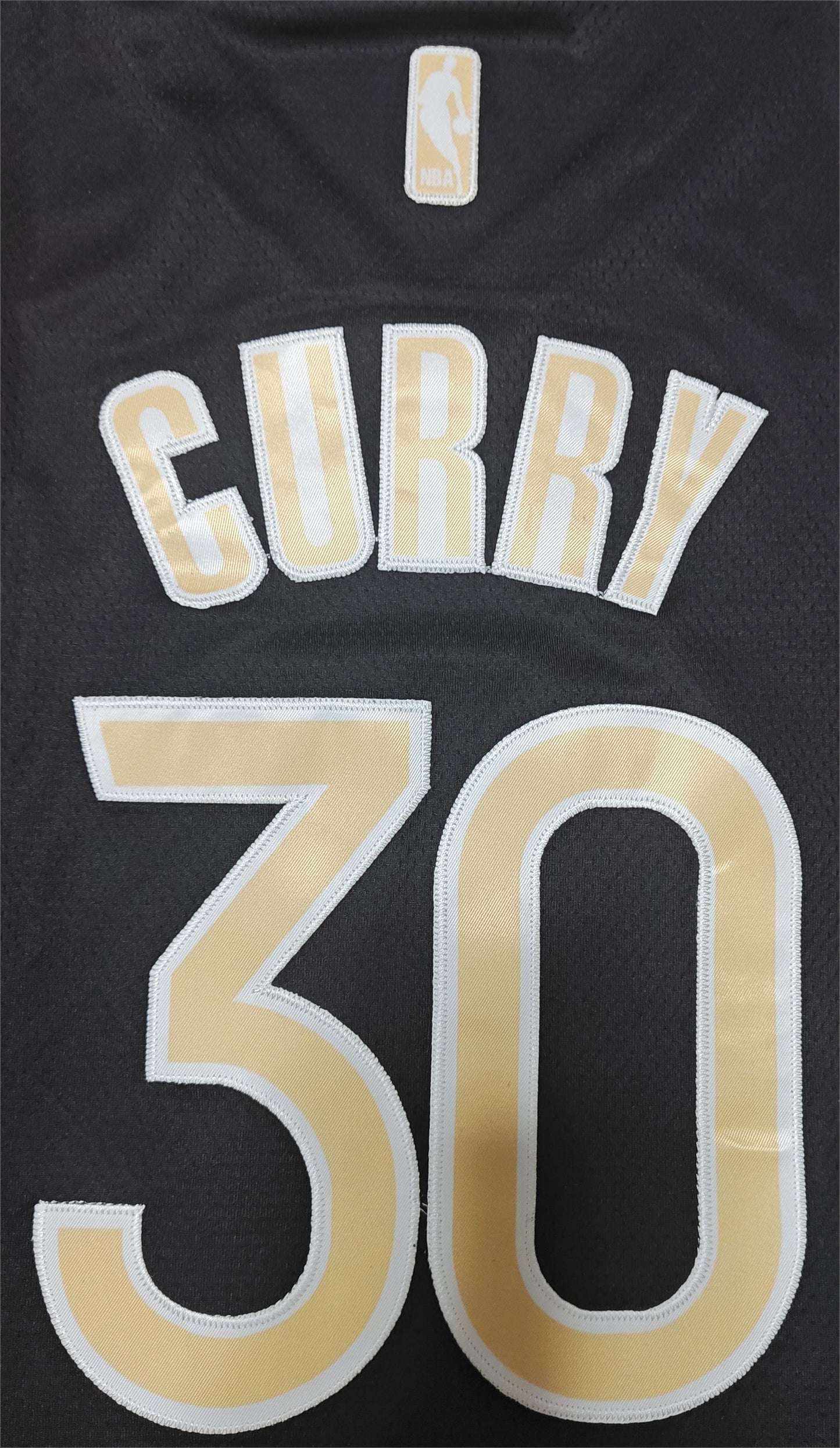 24 Warriors #30 Curry black and gold jersey