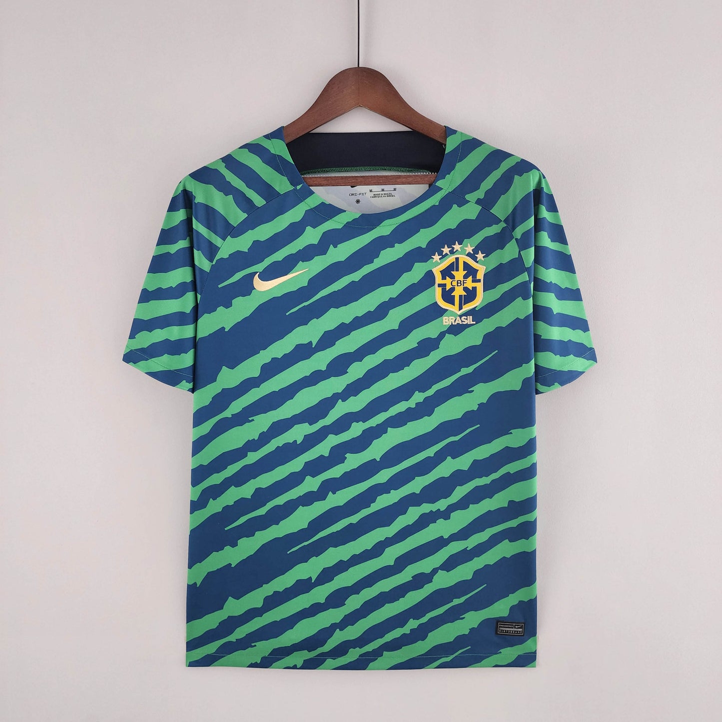 2022 Brazil Pre-Match Suit Green Blue Jersey