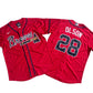 Men's Atlanta Braves 28# Matt Olson  Red Home Replica Player Name Jersey.