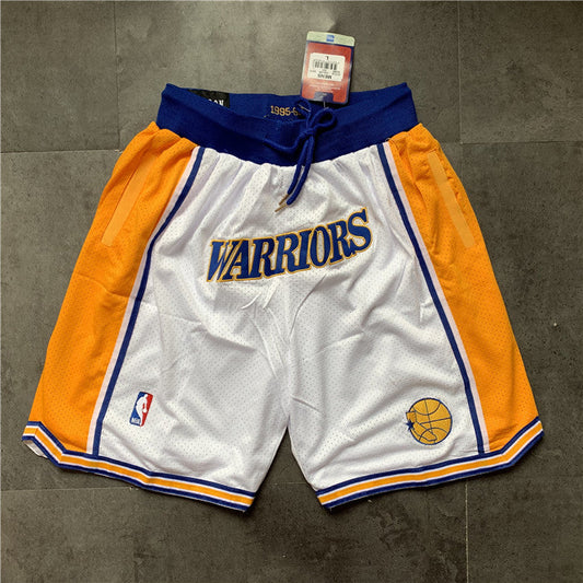 Golden State Warriors JUST DON retro shorts white