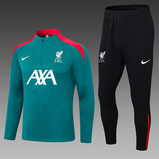 2024-25   Green Liverpool Football Half Pull Training Suit