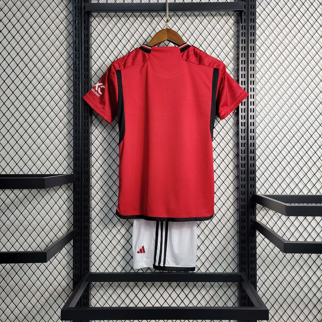 2023/2024 Kids Size Manchester United Home Football Shirt 1:1 Thai Quality