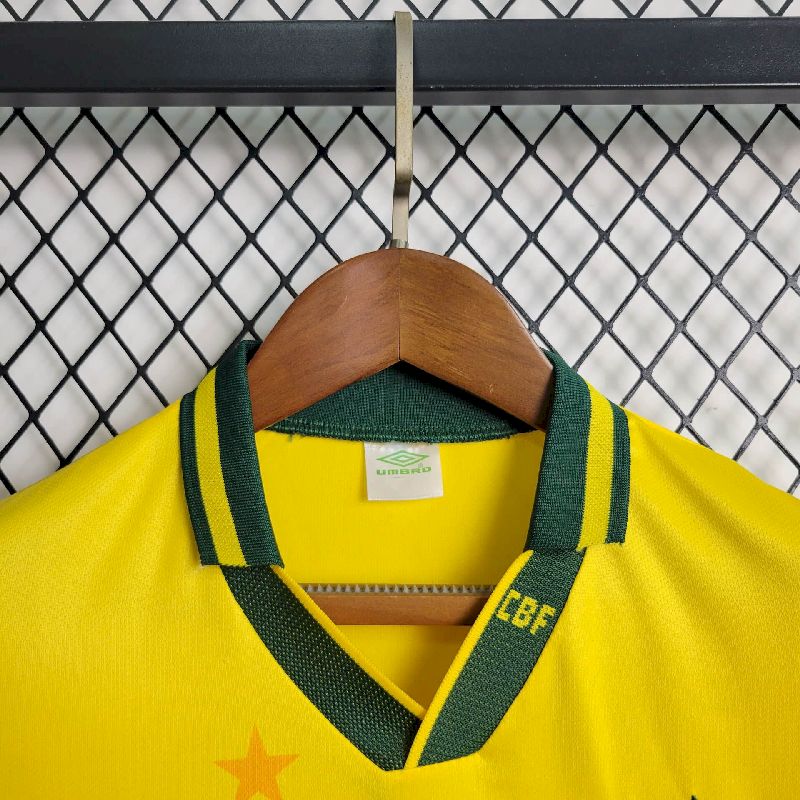 1994 Retro Kids Size Brazil Home Soccer Jersey