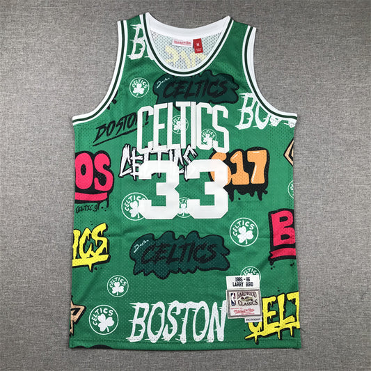 Celtics #33 Graffiti Jersey