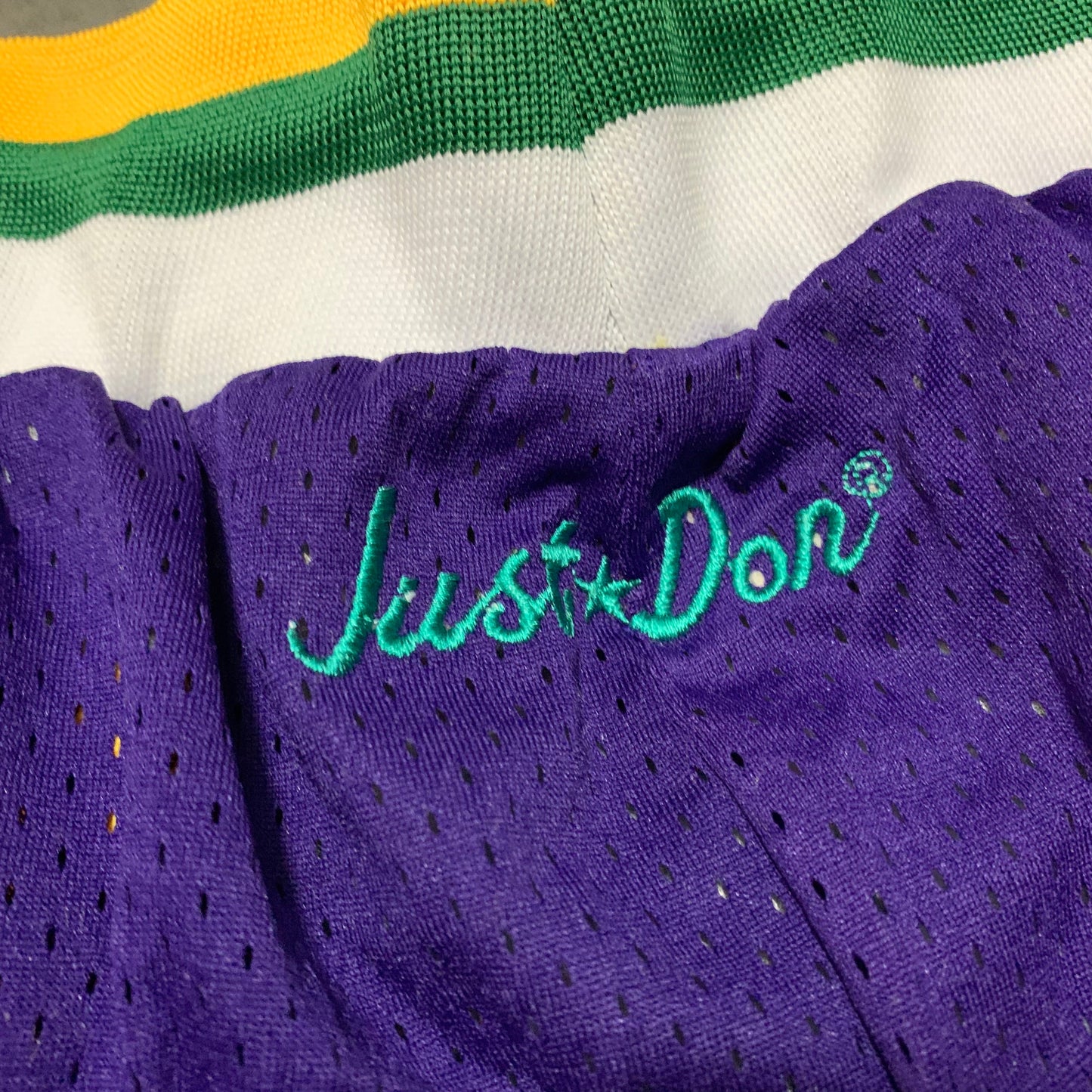 Utah Jazz JUST DON joint shorts purple