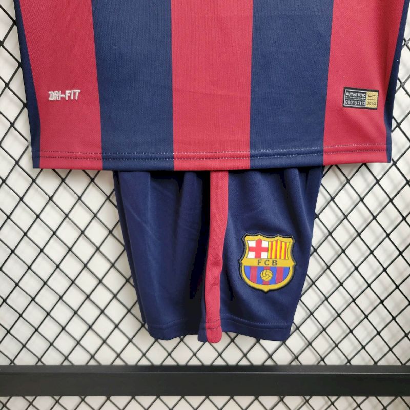 2014/2015 Retro Kids Size Barcelona Home Football Shirt 1:1 Thai Quality