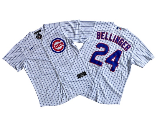 Men's Chicago Cubs  White 24# Cody Bellinger Player Jersey