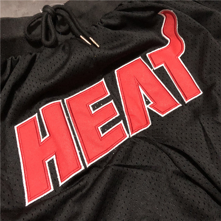 Miami Heat JUST DON co-branded retro shorts black