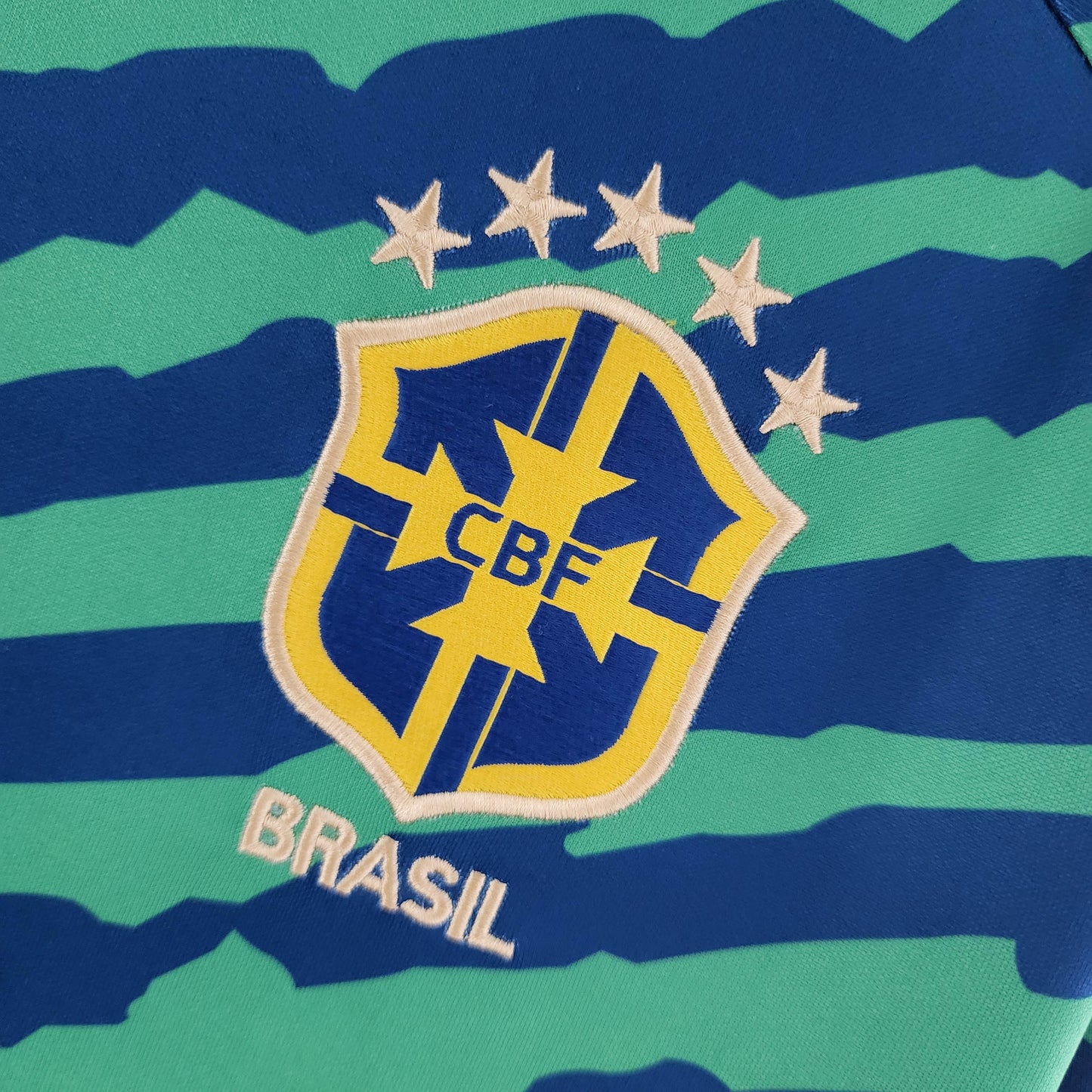 2022 Brazil Pre-Match Suit Green Blue Jersey