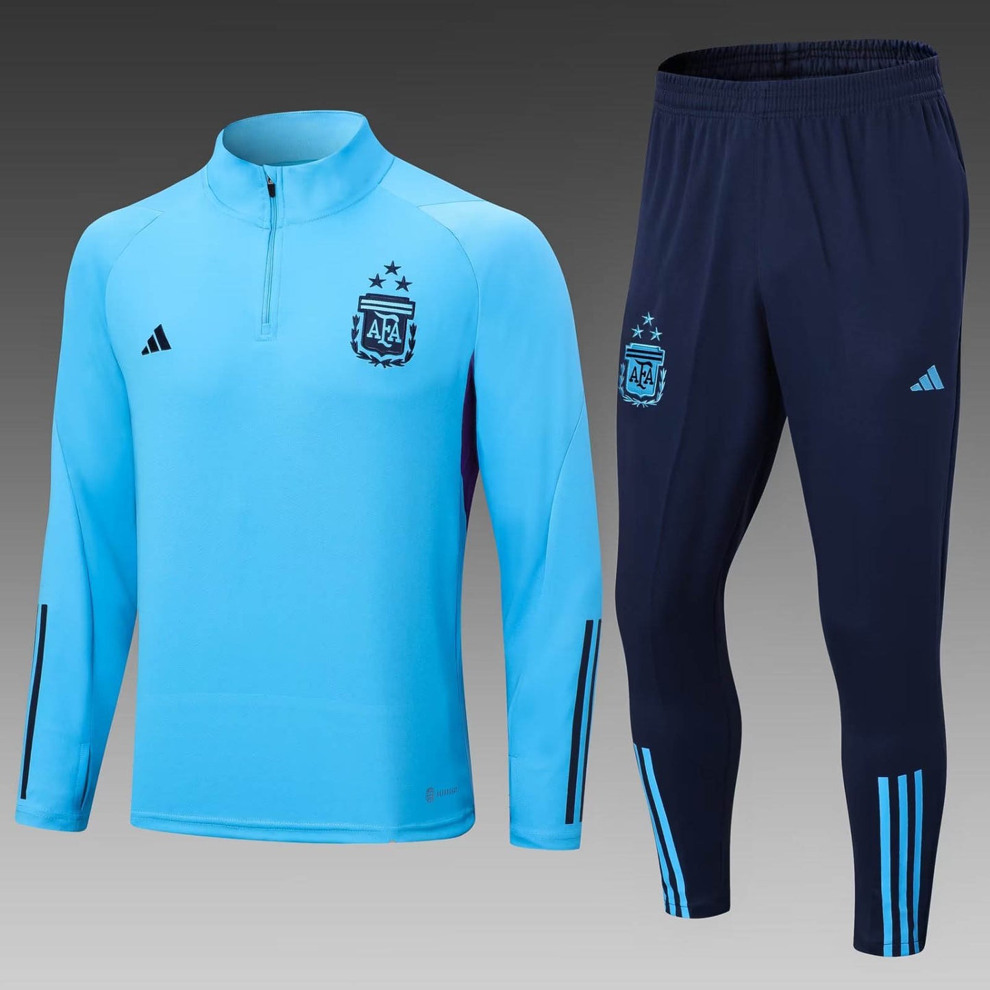 2022 Argentina Half-Pull Training Suit Blue Jersey