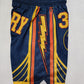 Golden State Warriors Dark Blue Curry Championship Edition Fully Densified Embroidered Pocket Shorts