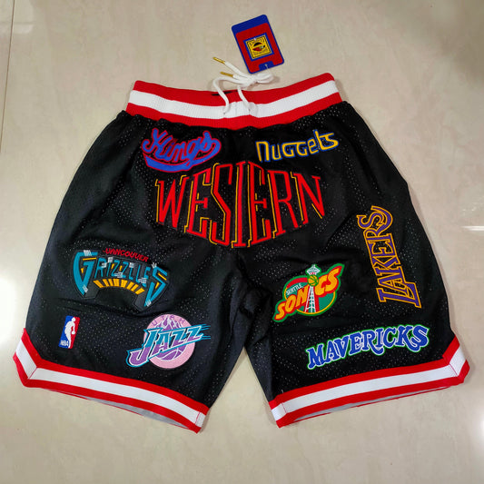 2024 NBA All-Star Western Black Full Density Embroidered Pocket Pants