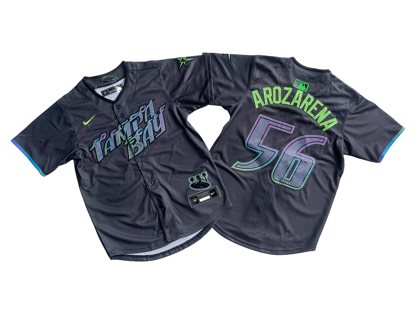 KID Youth Tampa Bay Rays Randy Arozarena Charcoal 2024 City Connect Limited Player Jersey