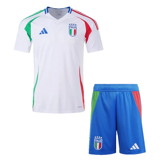 Italy Away Jersey Kit EURO 2024 Kids(Jersey+Shorts)