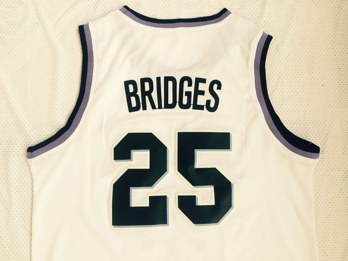 NCAA Villanova University No. 25 Mikal Bridges White Jersey