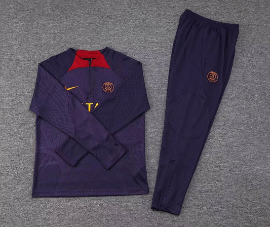 2023/2024 Psg Paris Saint-Germain Half-Pull Training Suit Purple