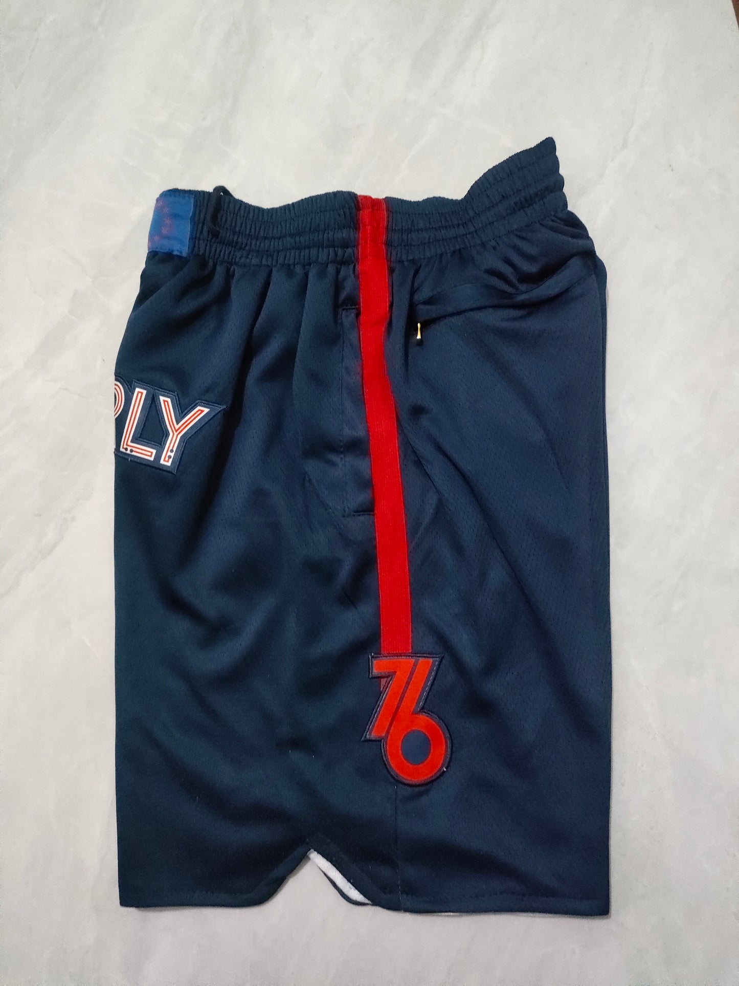 76ers dark blue 24-style pocket shorts