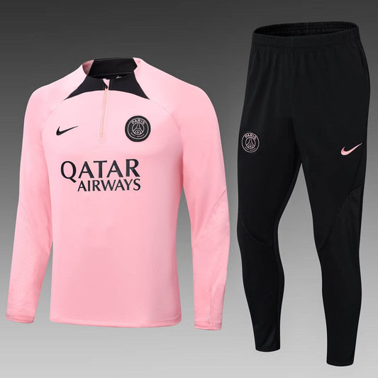 2022/2023 Psg Paris Saint-Germain Half-Pull Training Suit Pink