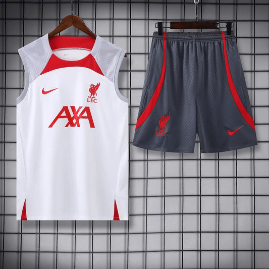 2023/2024 Liverpool pre-match training White Jersey+Shorts  1:1 Thai Quality