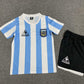 1986 Retro Kids Size Argentina National Team Home Jersey