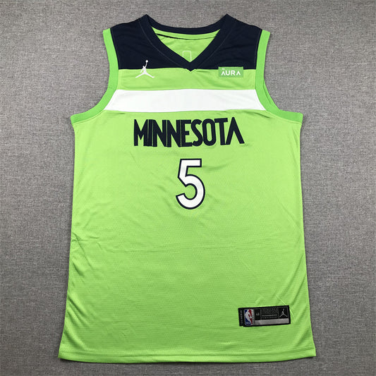 Timberwolves #5 Green Jersey