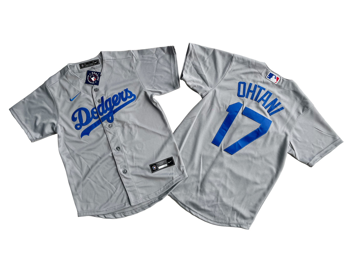 KID Youth Los Angeles Dodgers #17 Shohei Ohtani  Royal Gray Base Jersey