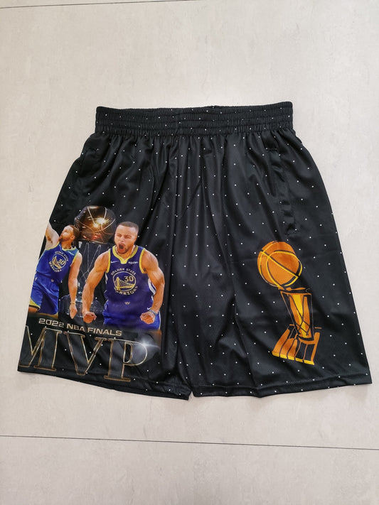 Golden State Warriors black Mitchell& nessMYp shorts