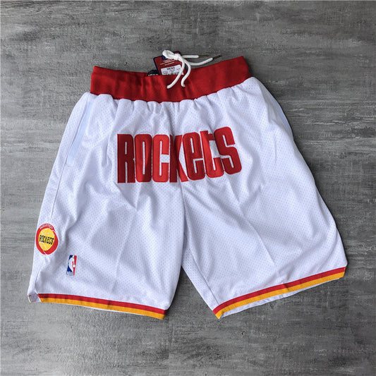 Houston Rockets JUST DON co-branded shorts-white