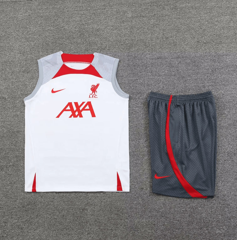 2023/2024 Liverpool pre-match training White Jersey+Shorts  1:1 Thai Quality