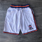 New York Knicks JUST DON co-branded shorts-white shorts