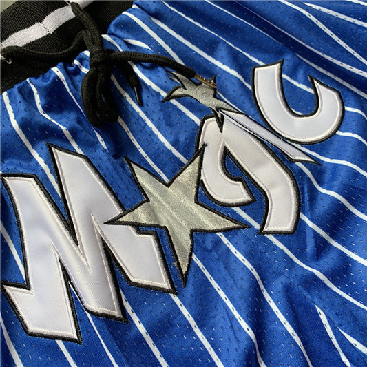 Orlando Magic JUST DON shorts vertical stripes blue