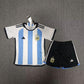 2022 FIFA World Cup Argentina National Team Home Jersey Kids Size