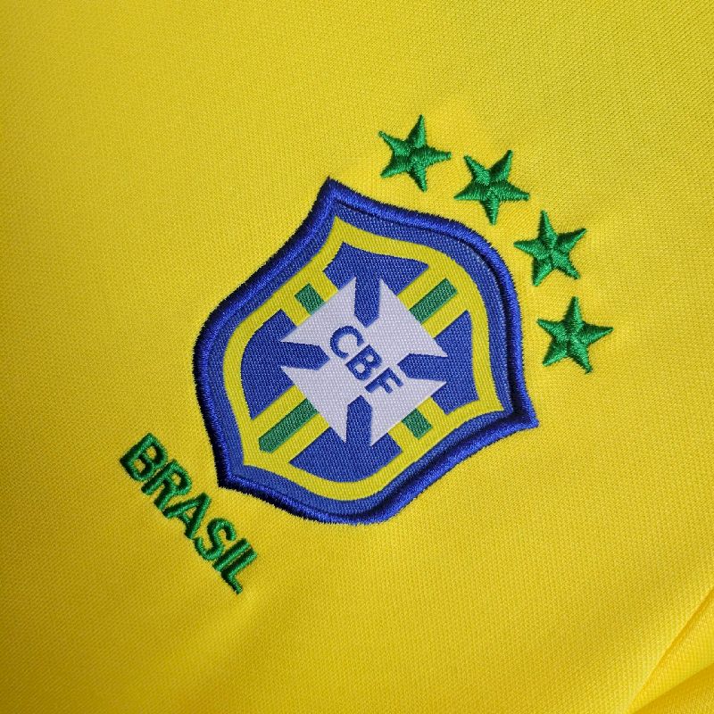 1998 Retro Kids Size Brazil Home Soccer Jersey