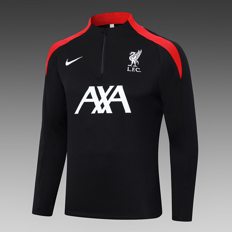 2024-25  Black  Liverpool Football Half Pull Training Suit