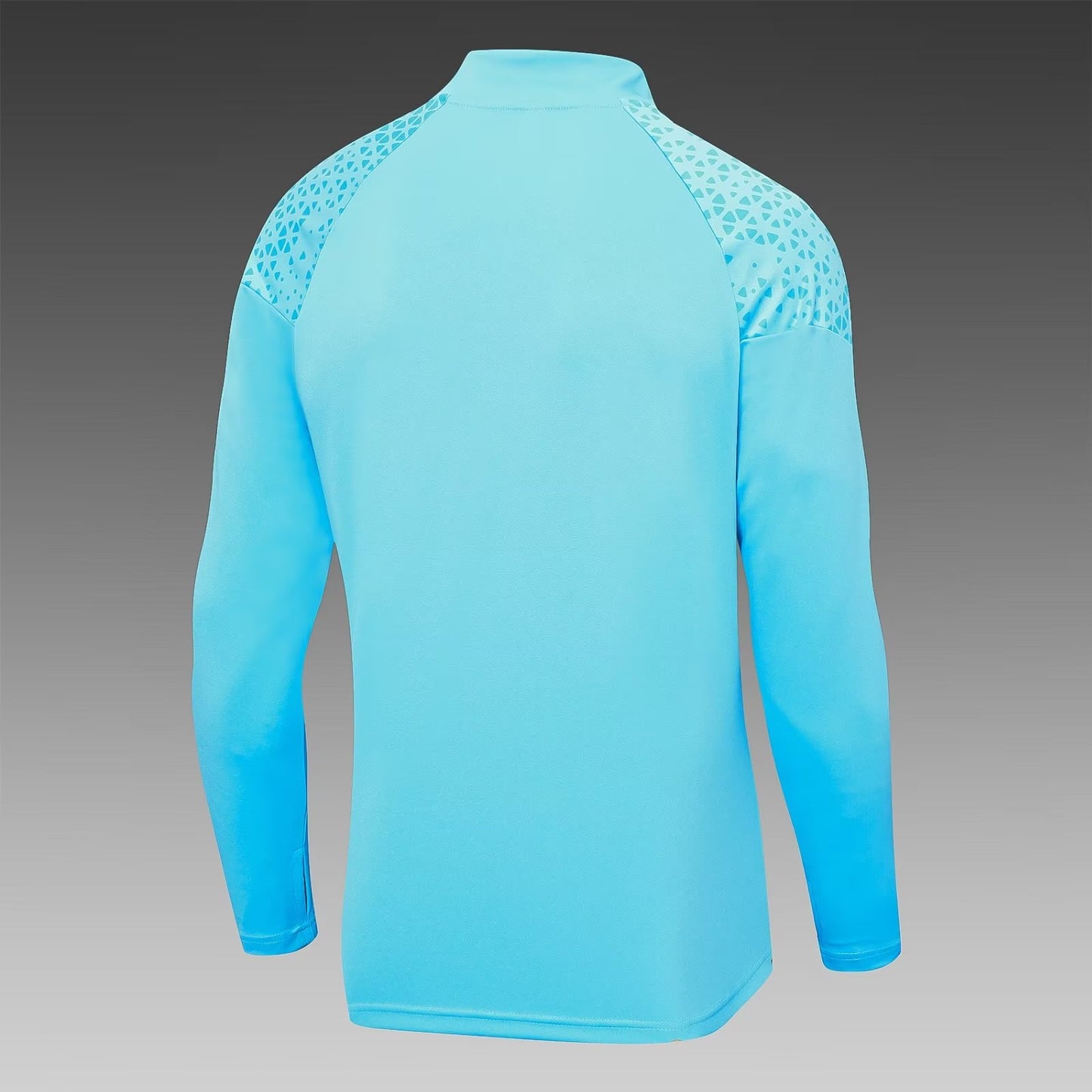 2023/2024 Olympique de Marseille Half-Pull Training Suit Light Blue Football Jersey