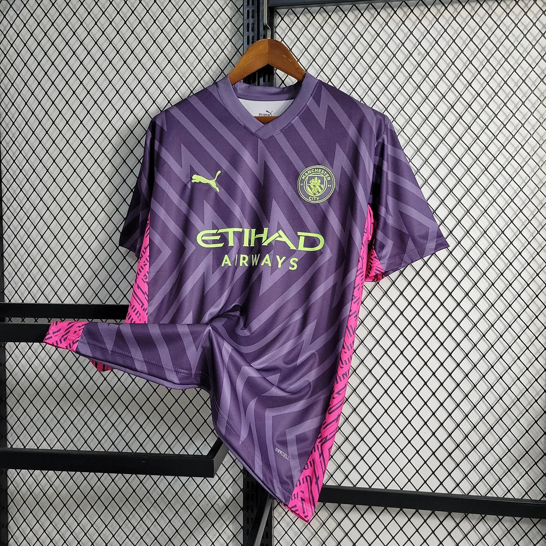 2023/2024 Manchester City Goalkeeper Purple Football Shirt 1:1 Thai Quality