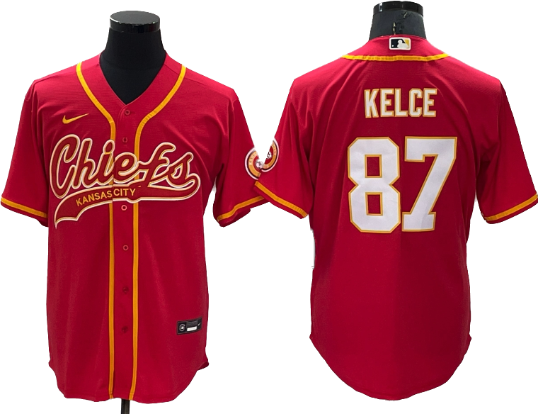 Travis Kelce Kansas City Chiefs Baseball Jersey