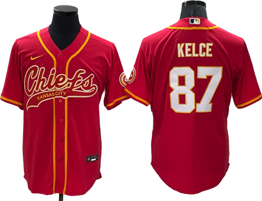 Travis Kelce Kansas City Chiefs Baseball Jersey