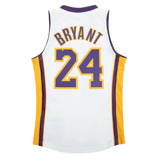 Men's Kobe Bryant #24 White Los Angeles Lakers 2009/10 Hardwood Classics Jersey