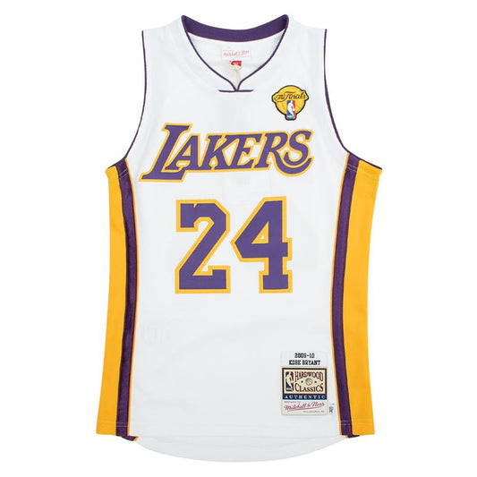 Men's Kobe Bryant #24 White Los Angeles Lakers 2009/10 Hardwood Classics Jersey