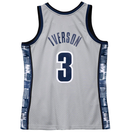 Iverson No. 3 Mitchell Gray University Edition Jersey for the 95-96 Season--Georgetown University